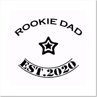 Rookie dad black Posters and Art